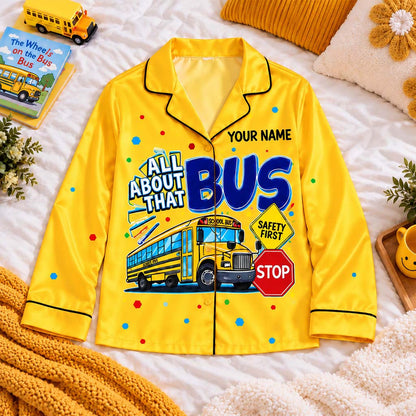 Personalized School Bus Driver Satin Pajama Set UKHM6201006