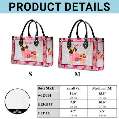 Personalized Dog Breast Cancer Leather Handbag UKTZ5280803