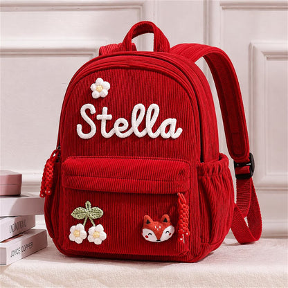 Personalized Kids Corduroy Backpack, Children's School Bag UKTD6260601