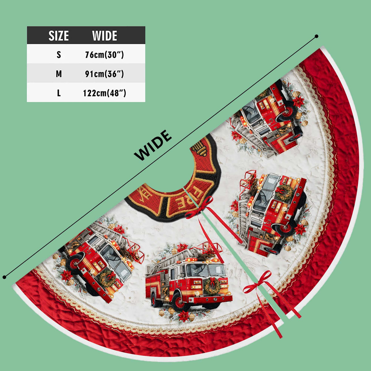 Firefighter Christmas Tree Skirt QFPY5241003