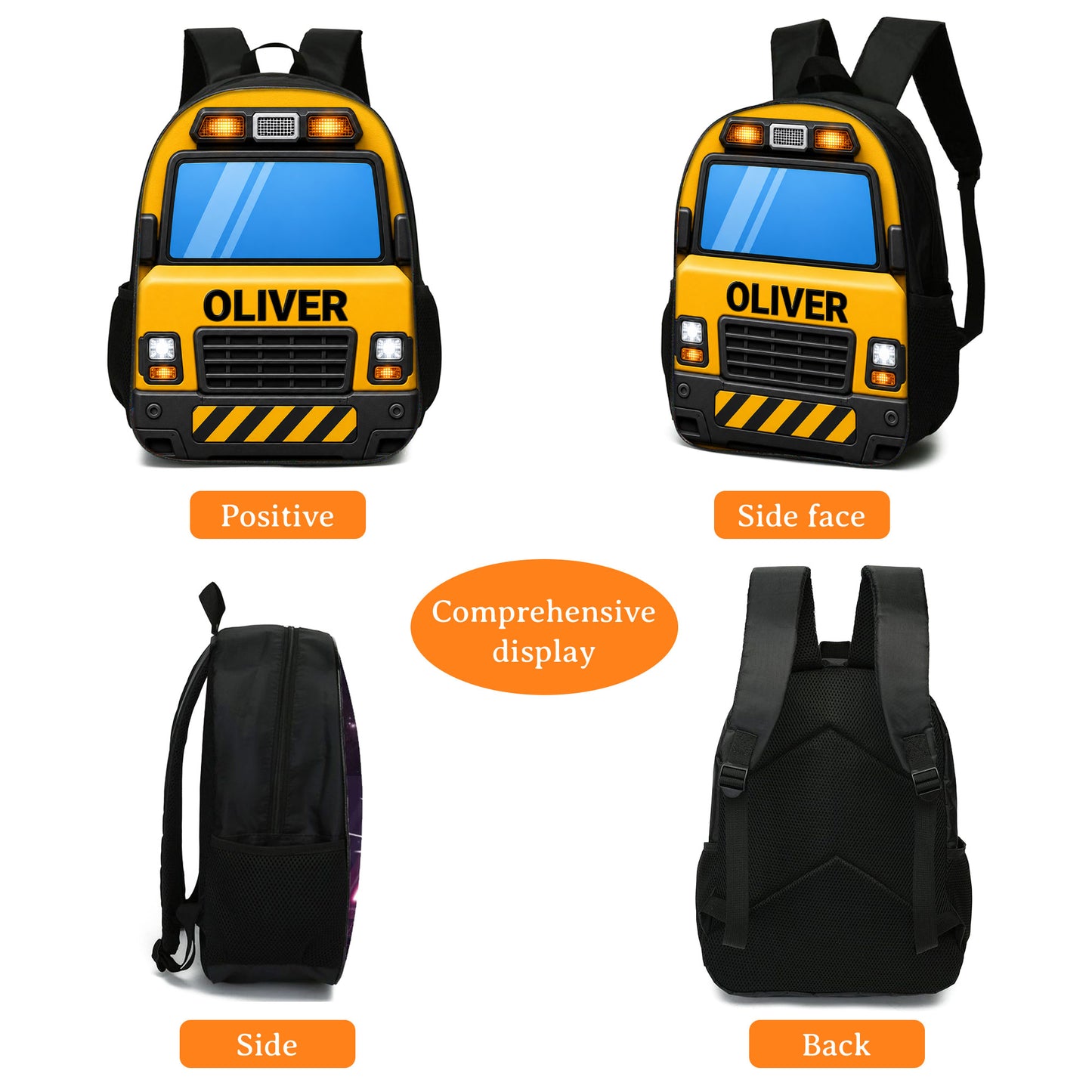 Personalized Construction Truck Backpack NPND6290601