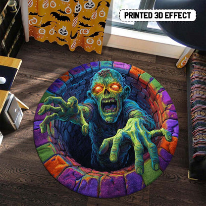 Zombie Halloween 3D Printed Rug UKHM5230903