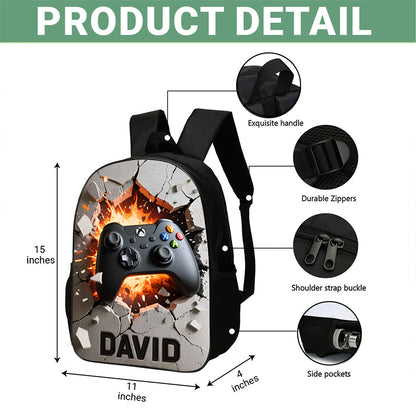 Personalized Game Back To School Backpack, School Bag For Kid UKTO5130801