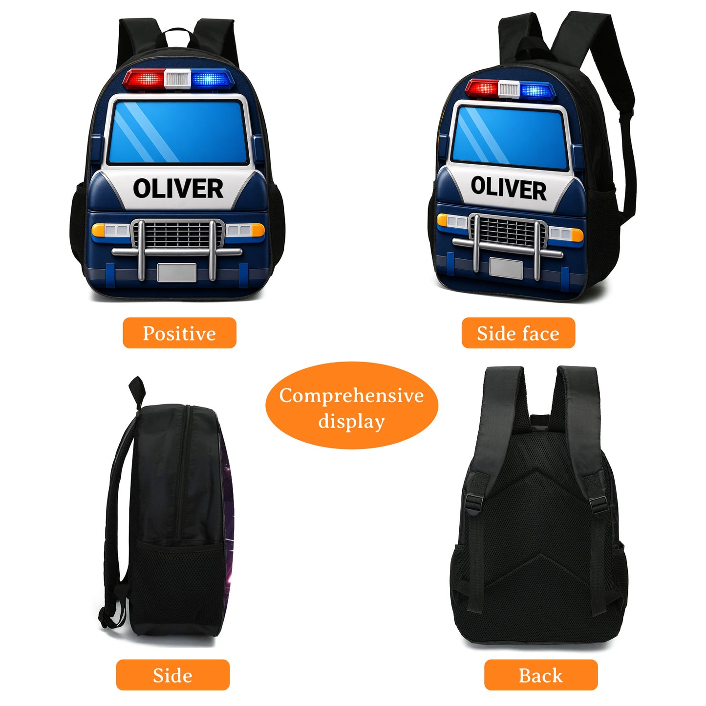 Personalized Police Kids Backpack NPND6260604