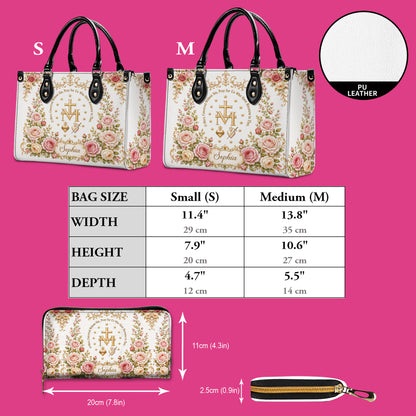 Miraculous Medal Handbag And Wallet, Virgin Mary Handbag And Wallet, Marian Cross PMTD6240606