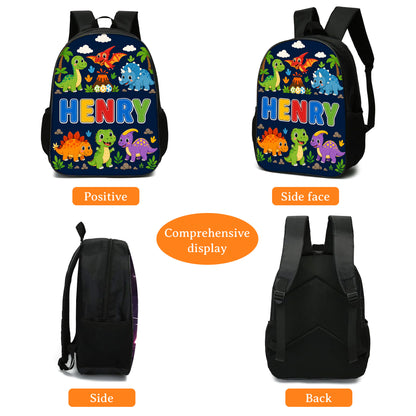 Personalized Back To School Dino Backpack, Lunch Bag, Pencil Case & Water Bottle Set PMND6300602