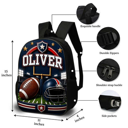 Personalized Football Kids Backpack NPND6250603