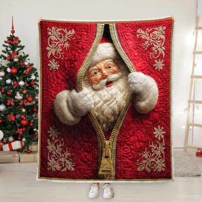 Santa Claus Christmas Quilted Blanket QFPY5041103