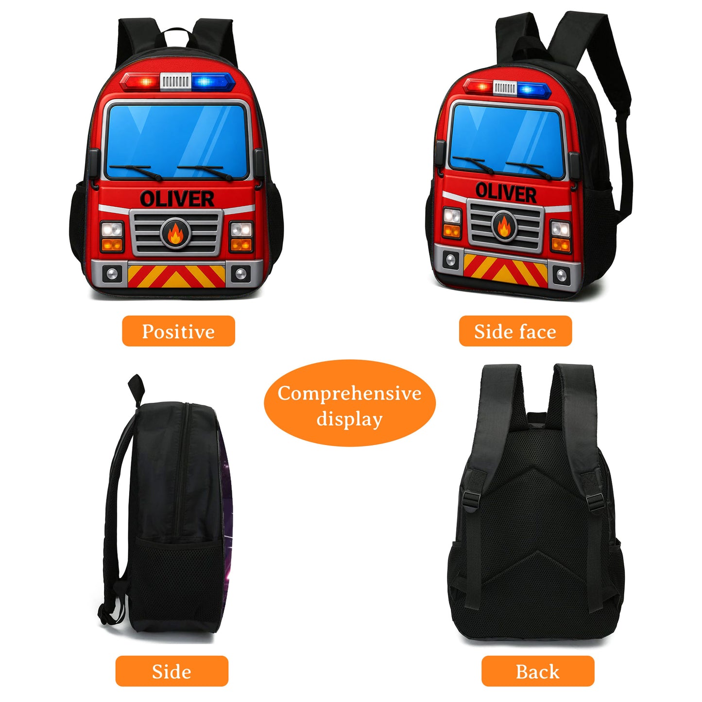 Personalized Firefighter Kids Backpack NPND6290602
