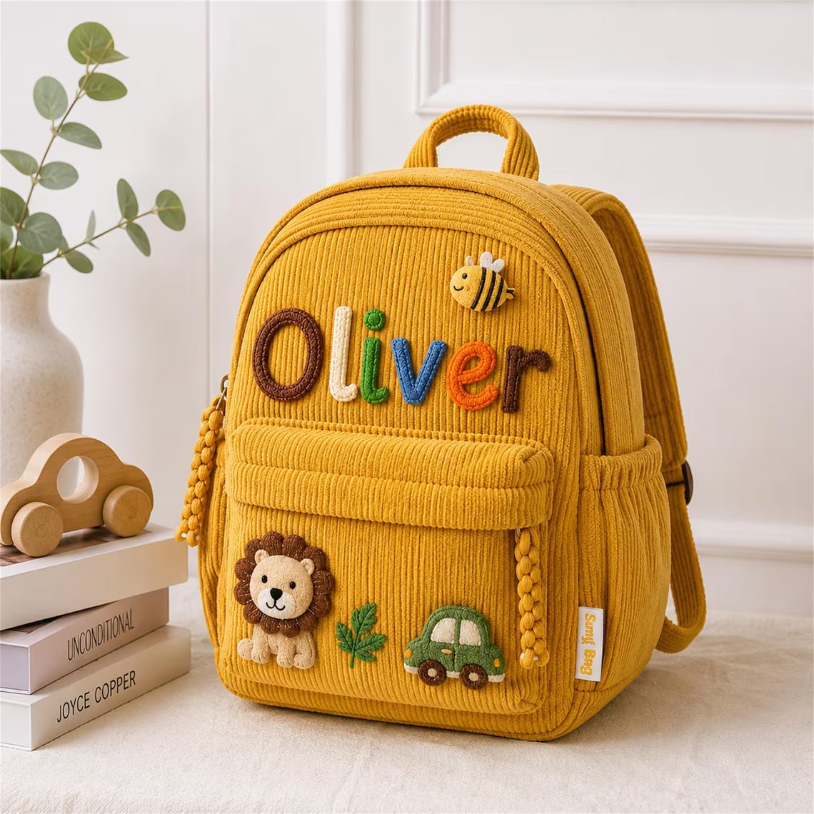 Personalized Kids Corduroy Backpack, Children's School Bag UKTD6260601