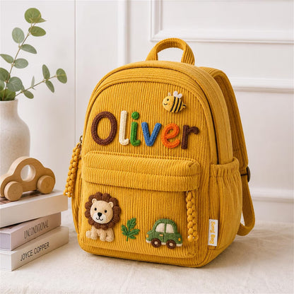 Personalized Kids Corduroy Backpack, Children's School Bag UKTD6260601