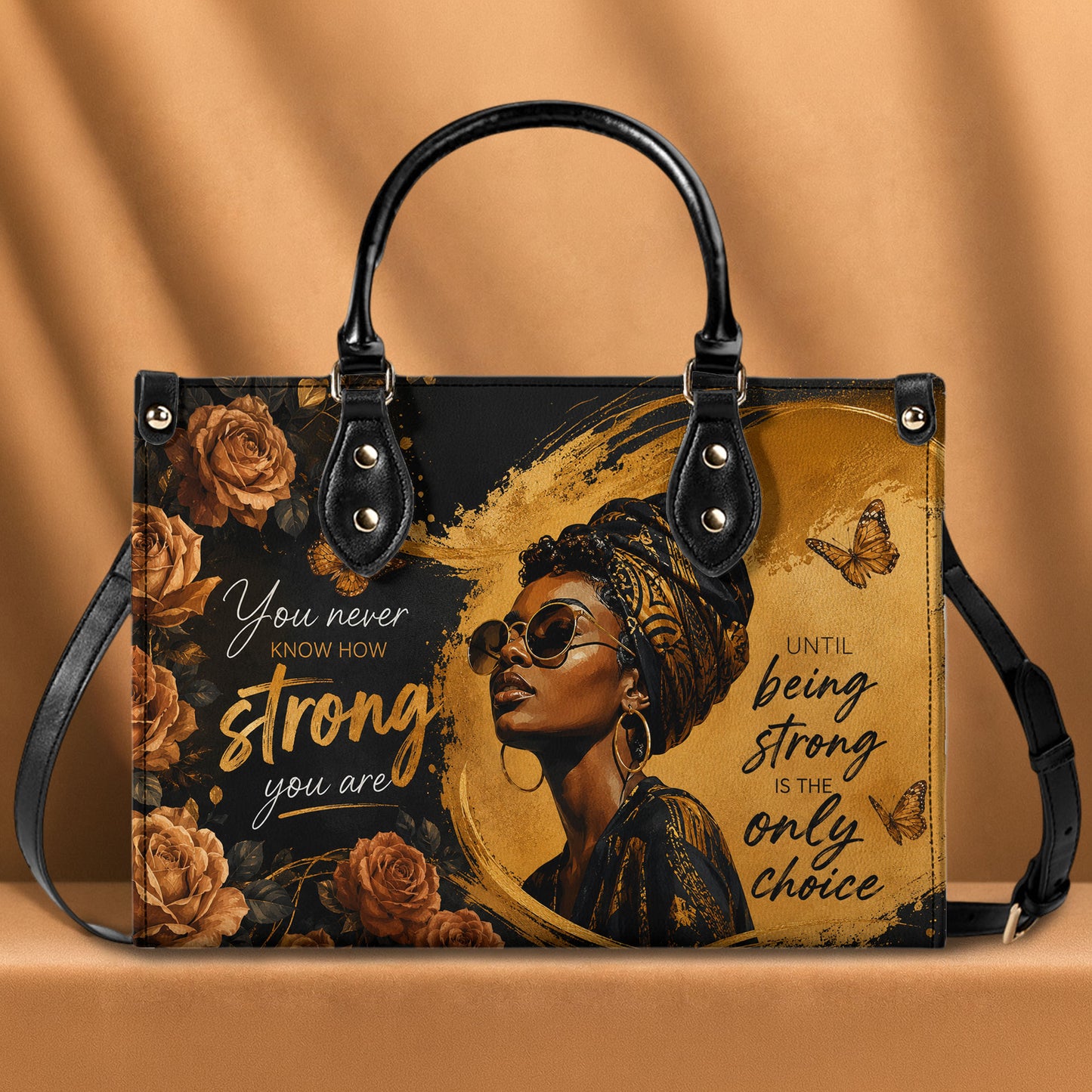 Black Women Leather PU Leather Handbag QFTD6230502