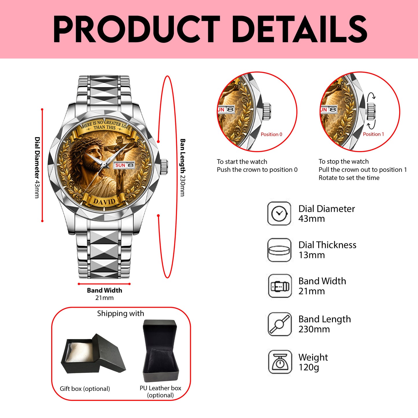 Personalized Jesus Watch UKPY6030802