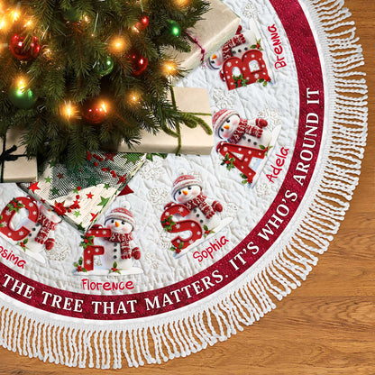 Personalized It's Not What's Under The Tree That Matters Christmas Tree Skirt QFPY5091001