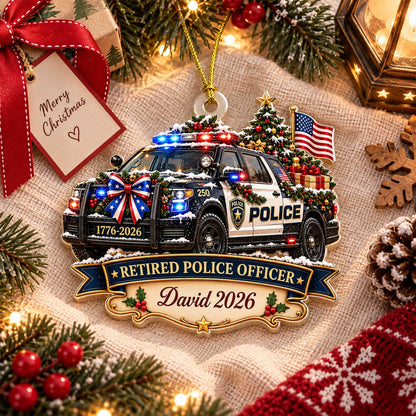 Personalized Police 250 Years Of Freedom America Ornament UKUU6150913