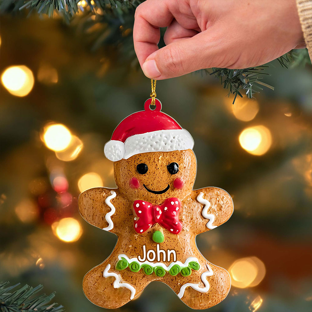 Personalized Gingerbread Christmas Acrylic Ornament QFHA5251002