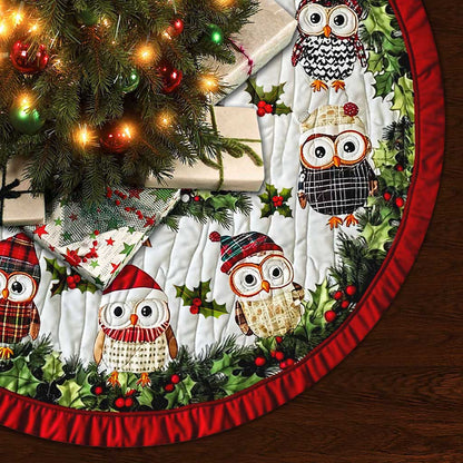 Cute Owls Christmas Tree Skirt UKTD5221004