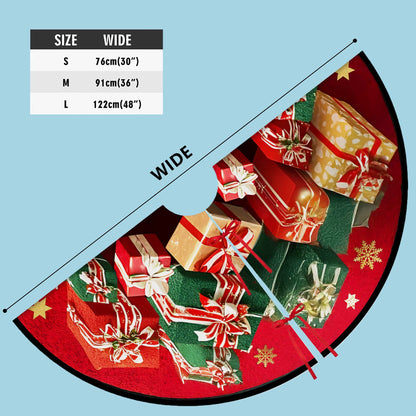 Personalized Christmas Tree Skirt, Custom Family Name Christmas Tree Skirt UKPY5171002