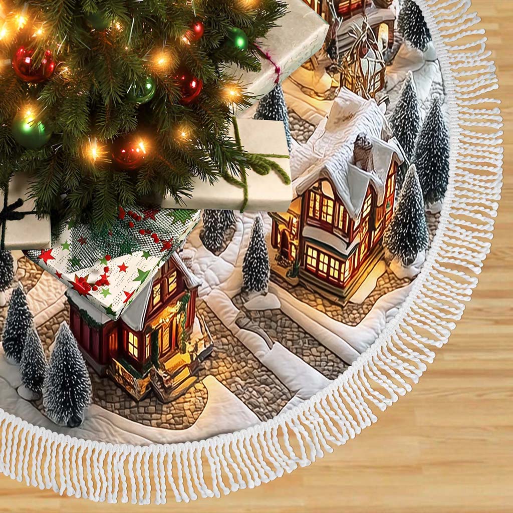 Winter Village Christmas Tree Skirt QFHM5211002