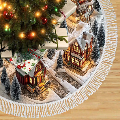 Winter Village Christmas Tree Skirt QFHM5211002
