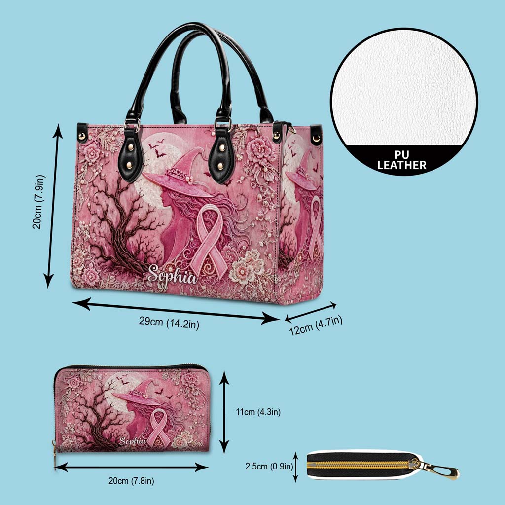 Personalized Witchy Breast Cancer Handbag + Wallet NPHM6110802