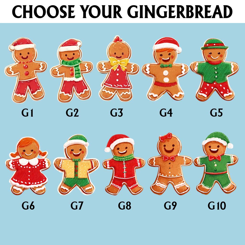 Personalized Gingerbread Family Name Christmas Tree Skirts UKHM5091004