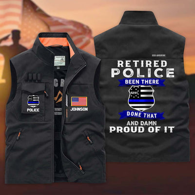 Personalized Police Multi-Pocket Vest UKTD6310101