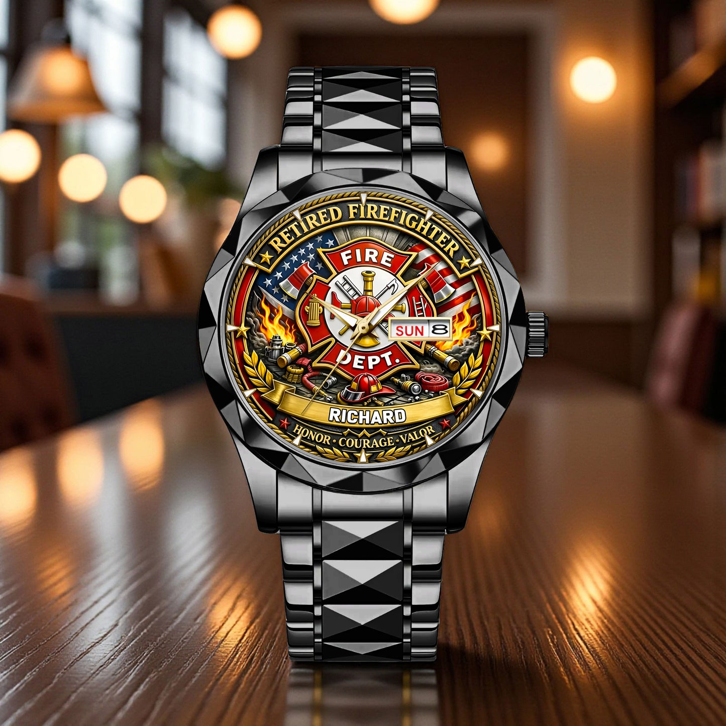 Custom Firefighter Wrist Watch For Men THNT6310304