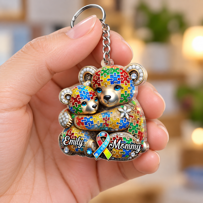Personalized Autism Awareness Acrylic Car Ornament, Keychain QFTD5250302