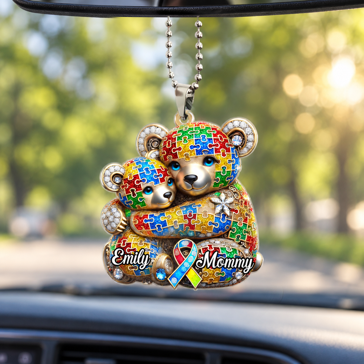 Personalized Autism Awareness Acrylic Car Ornament, Keychain QFTD5250302