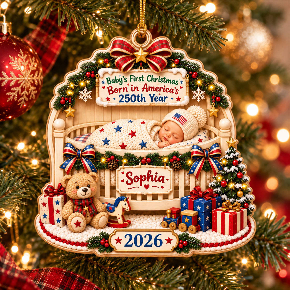 Personalized Baby's First Christmas Ornament UKTD6100901