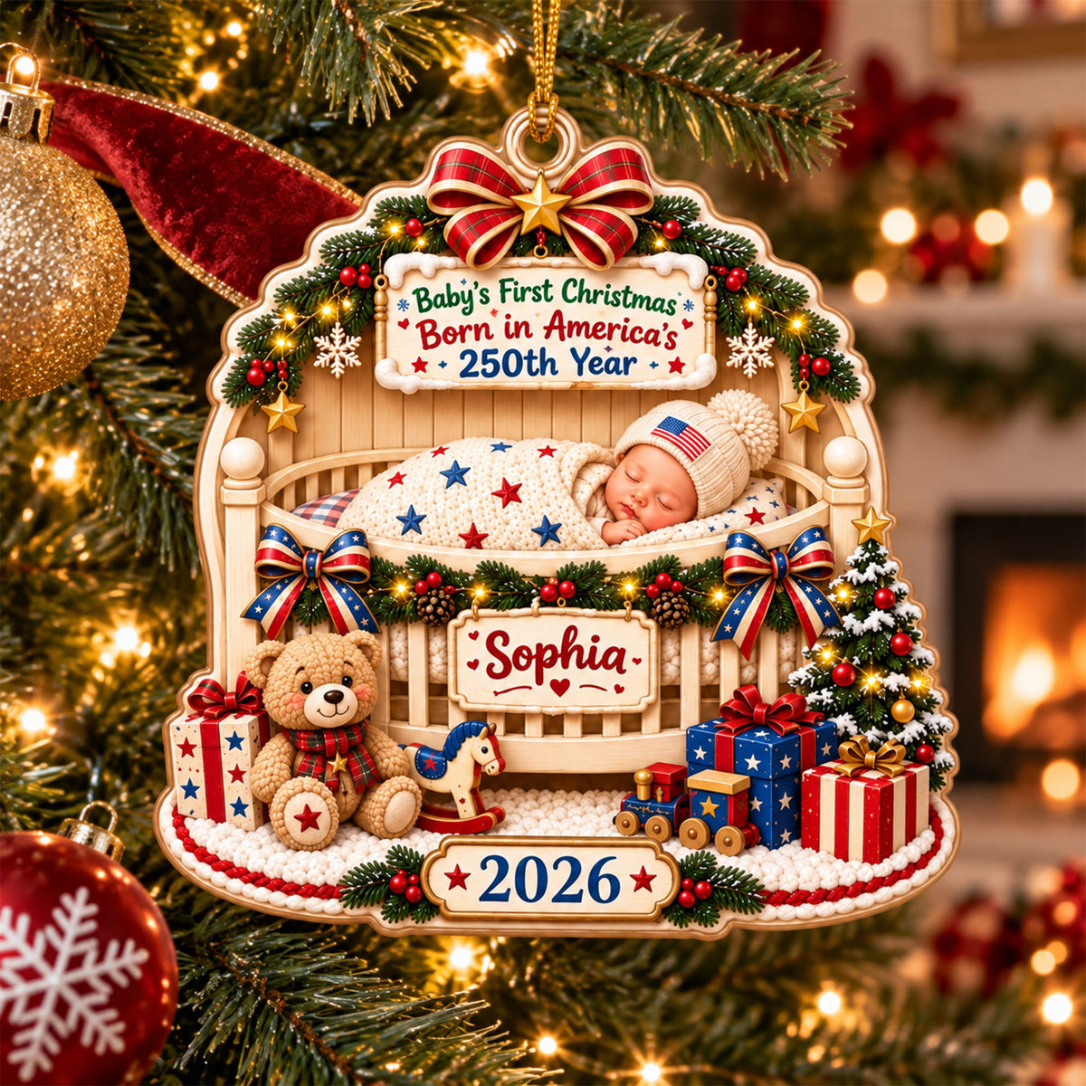 Personalized Baby's First Christmas Ornament UKTD6100901