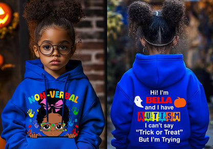 Personalized Autism Halloween Hoodie for kids, Halloween Gift for Autism Kids, Halloween Gifts, Autism Awareness Gift NPNT4130903