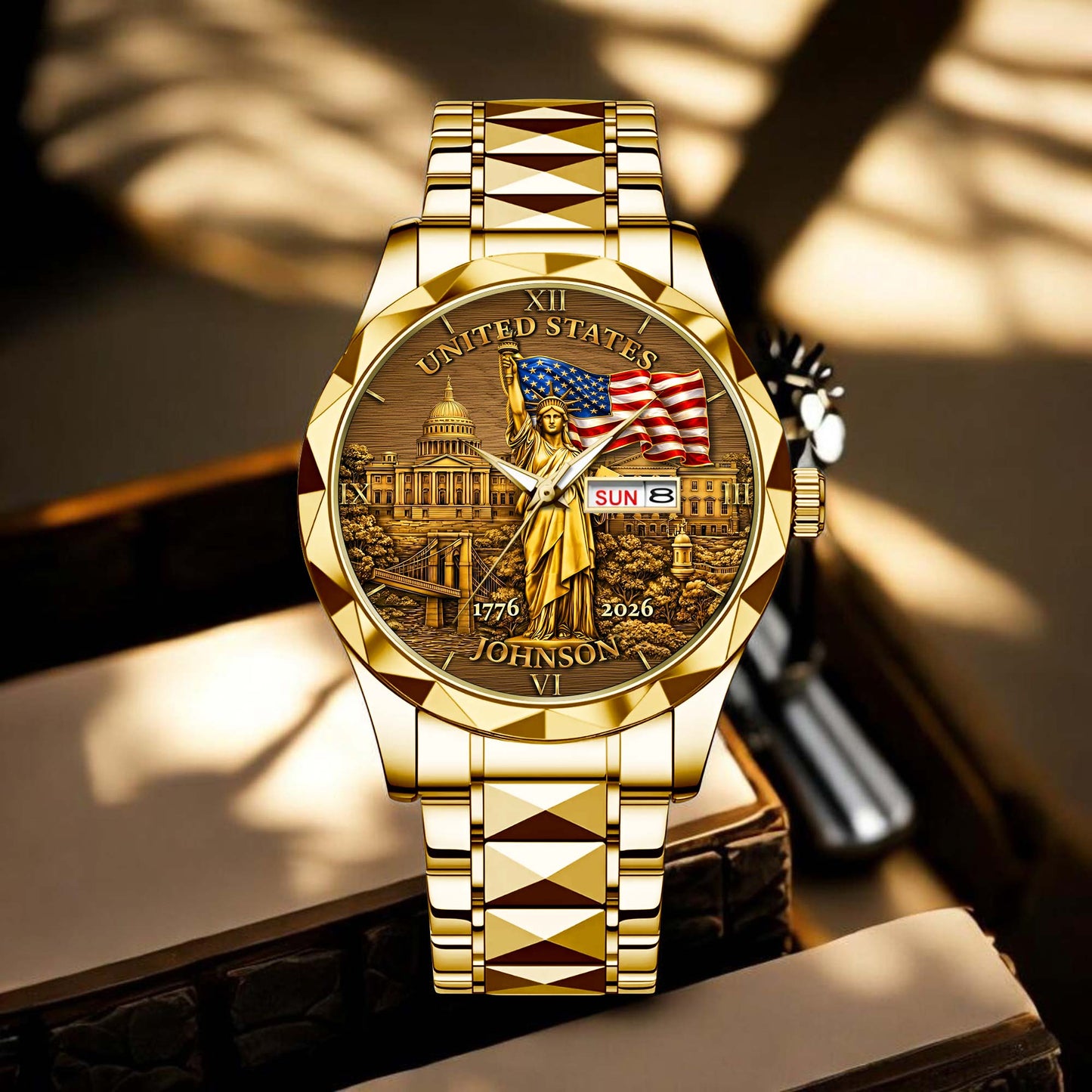 Personalized America 250th Anniversary Alloy Luxury Quartz Watch UKTD6130102