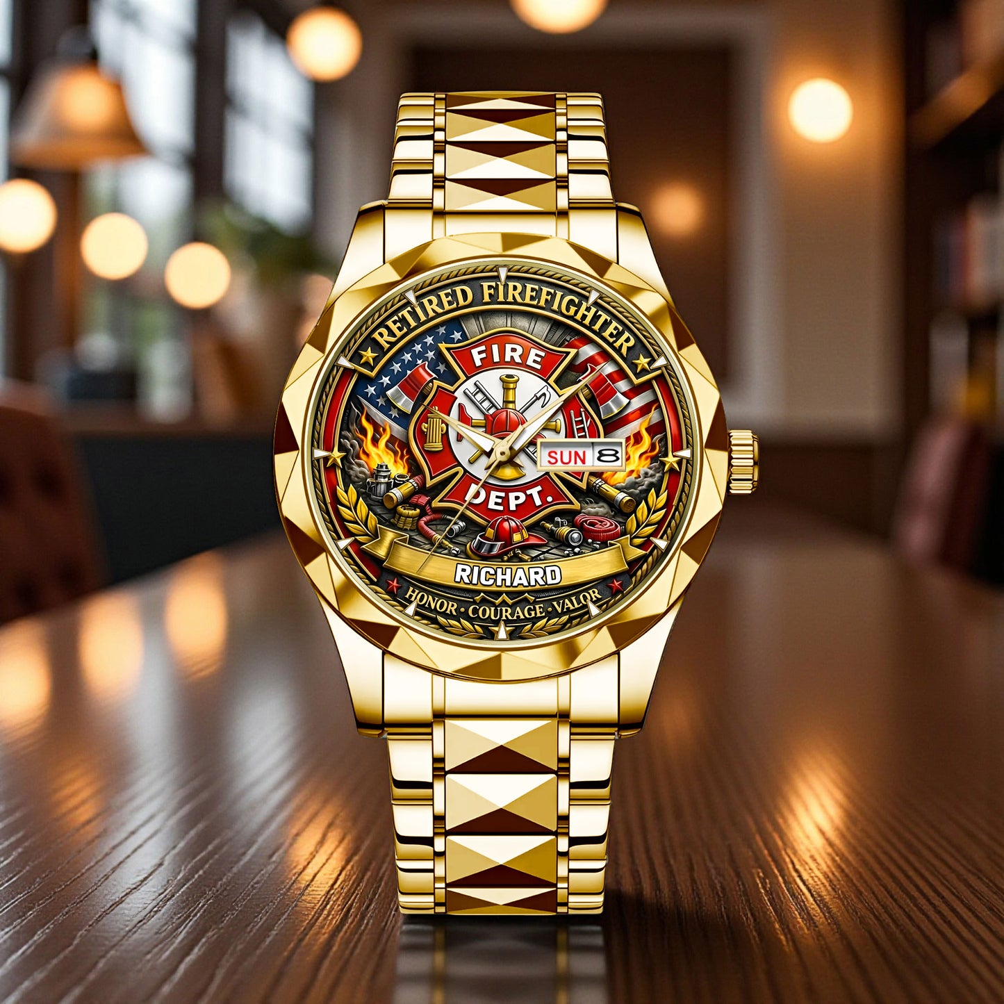 Custom Firefighter Wrist Watch For Men THNT6310304