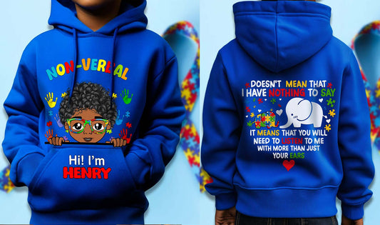 Personalized Autism Hoodie For Kids. Hoodie For Autistic Boys, Autistic Children, Autistic Girls, Autistic Boys MQND4180903