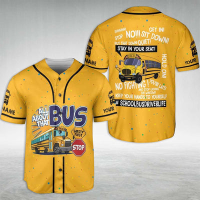 Personalized School Bus Driver Baseball Jersey NPND5260407