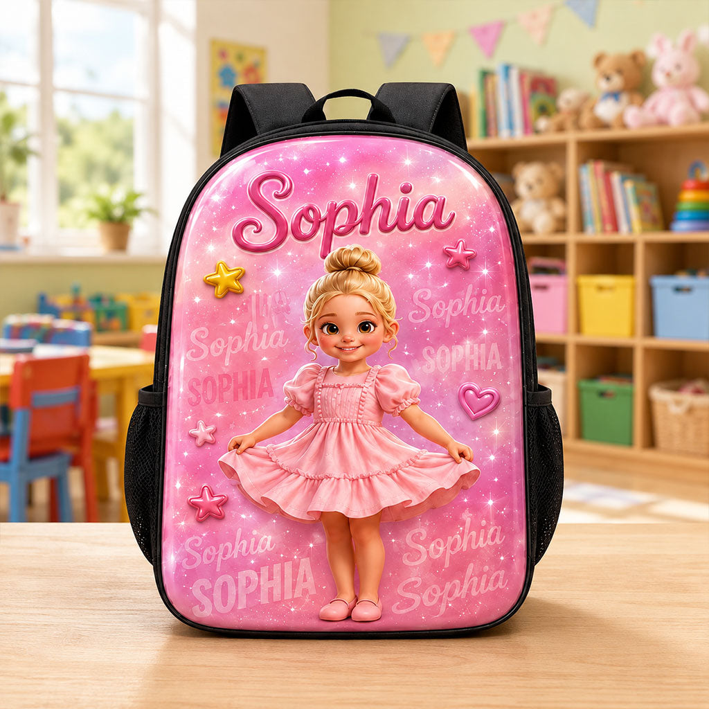 Personalized Kids Backpack with Custom Photo & Name, Back to School Backpack for Boys Girls, Custom Portrait School Bag QFHA6130802