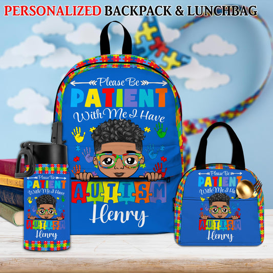 Personalized Backpack for Kids with Autism- Autism Awareness Bag - Back To School Bag for Autistic Child - Gift For Autistic Son QFHM4040703-DX