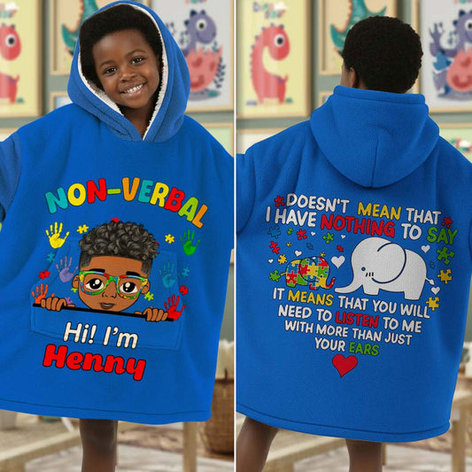 Personalized Kid Blanket Hoodie QFHM5260904