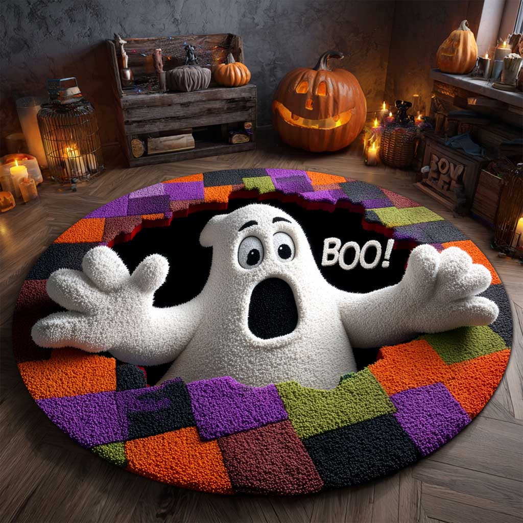Halloween Ghost 3D Effect Rug QFTD5170902