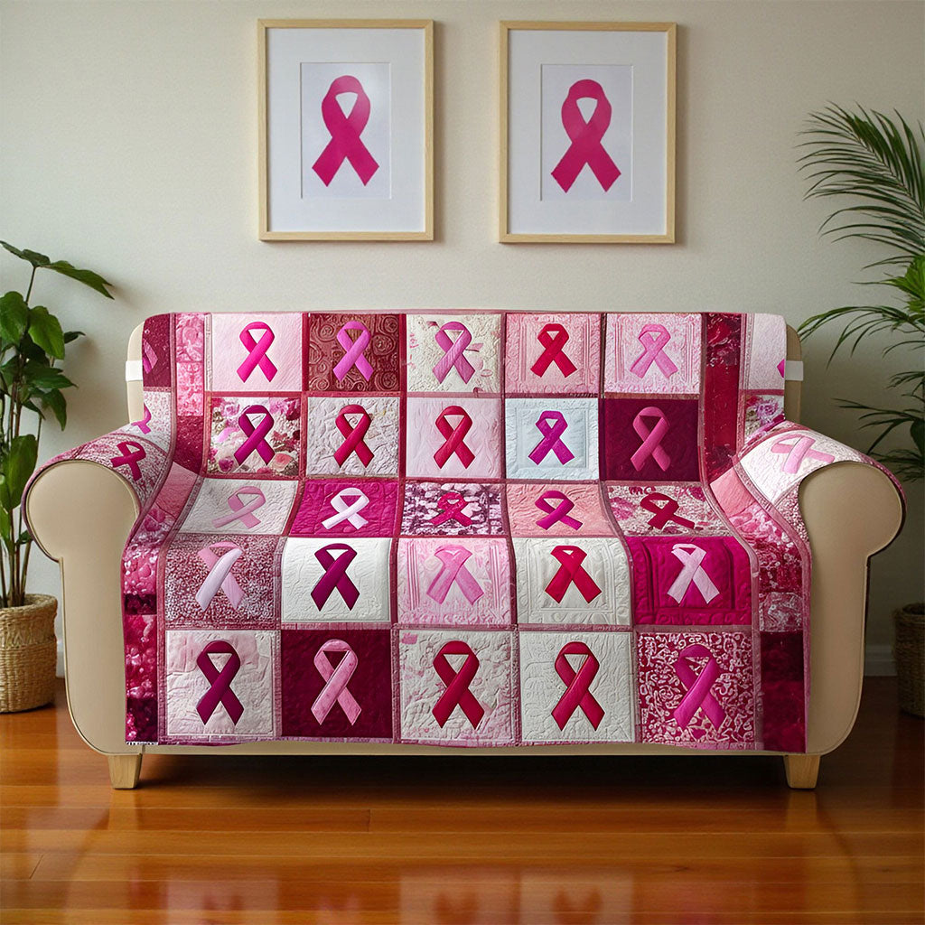 Breast Cancer Quilted Sofa Cover QFNT5291003