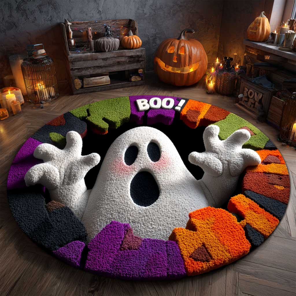 Halloween Ghost 3D Effect Rug QFTD5170902