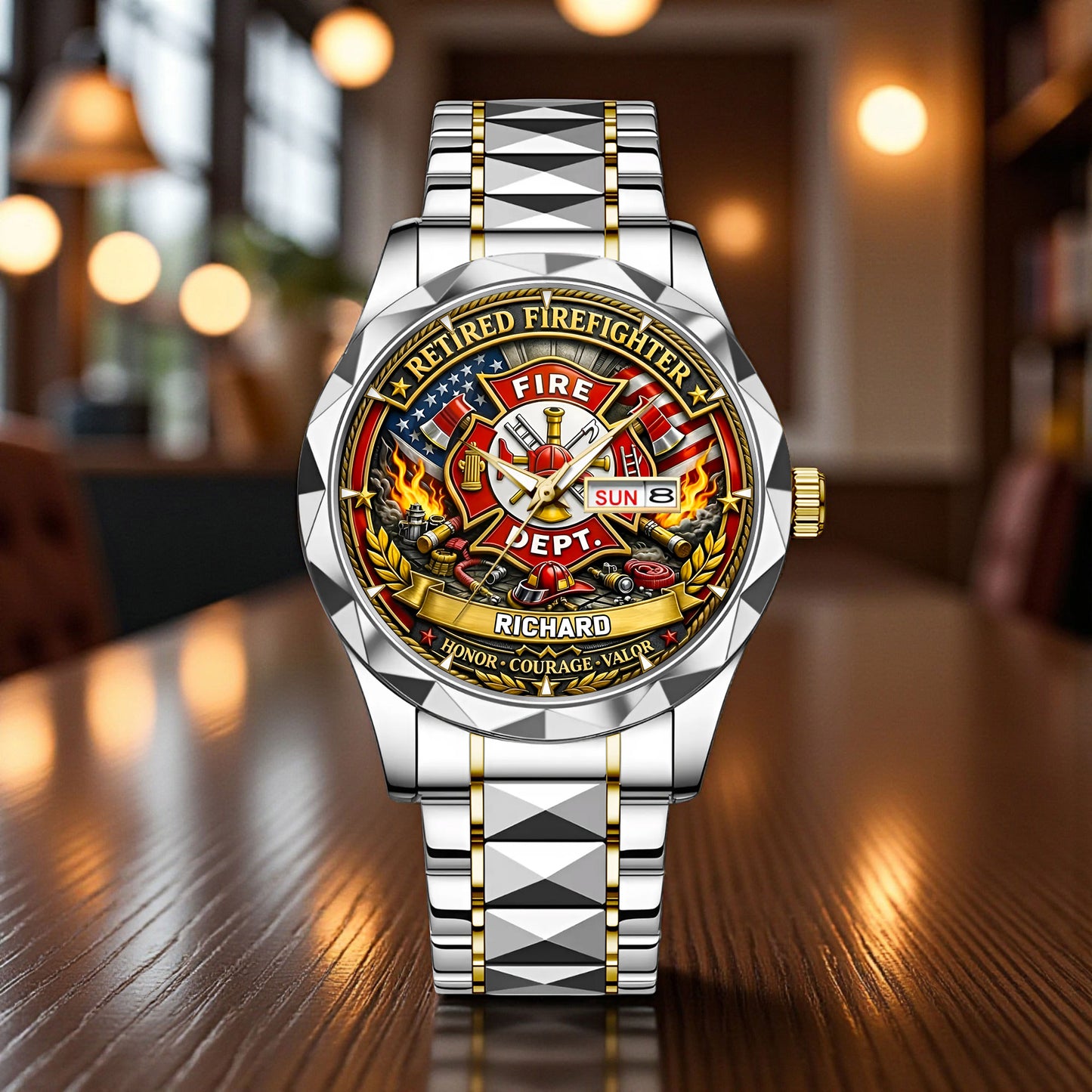 Custom Firefighter Wrist Watch For Men THNT6310304