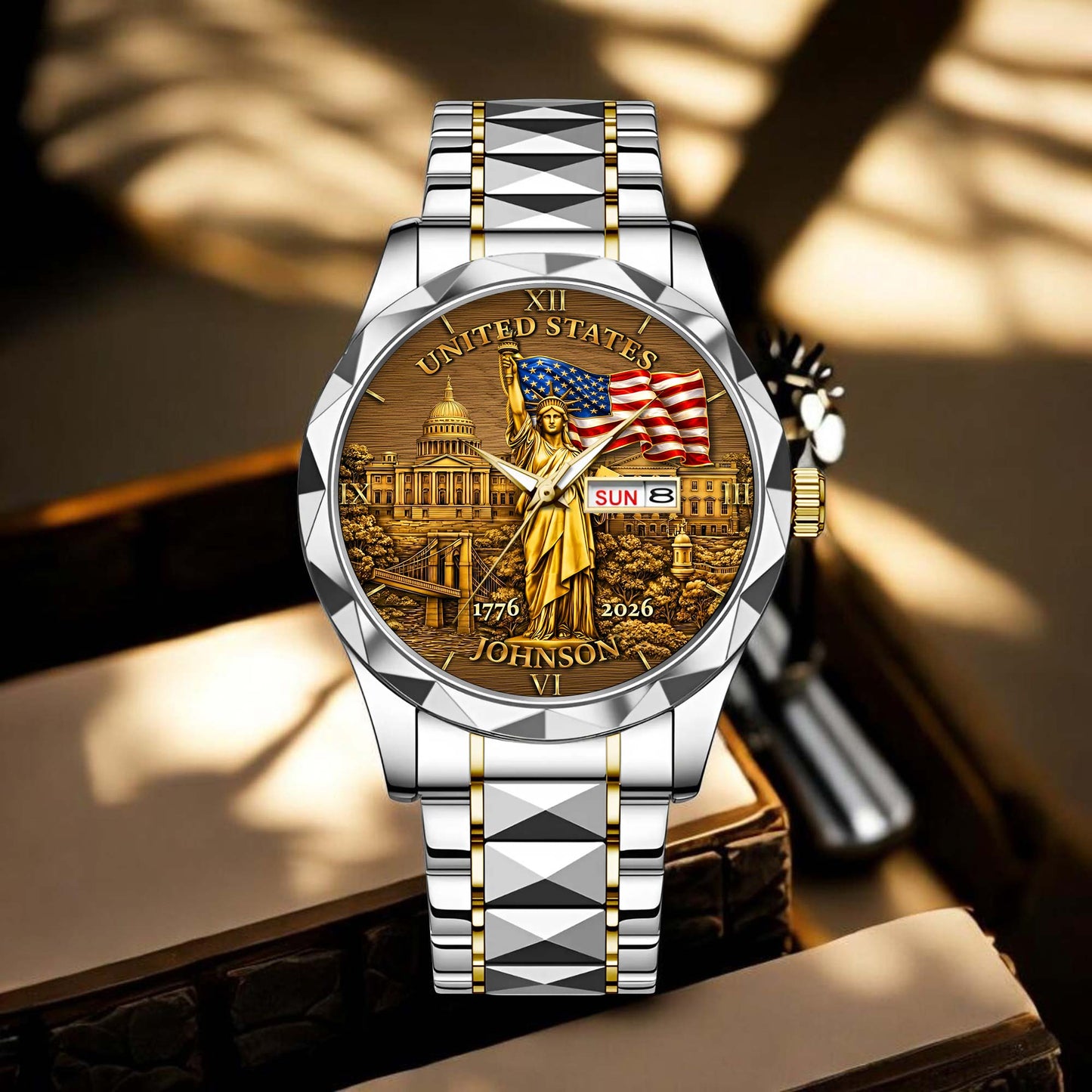 Personalized America 250th Anniversary Alloy Luxury Quartz Watch UKTD6130102