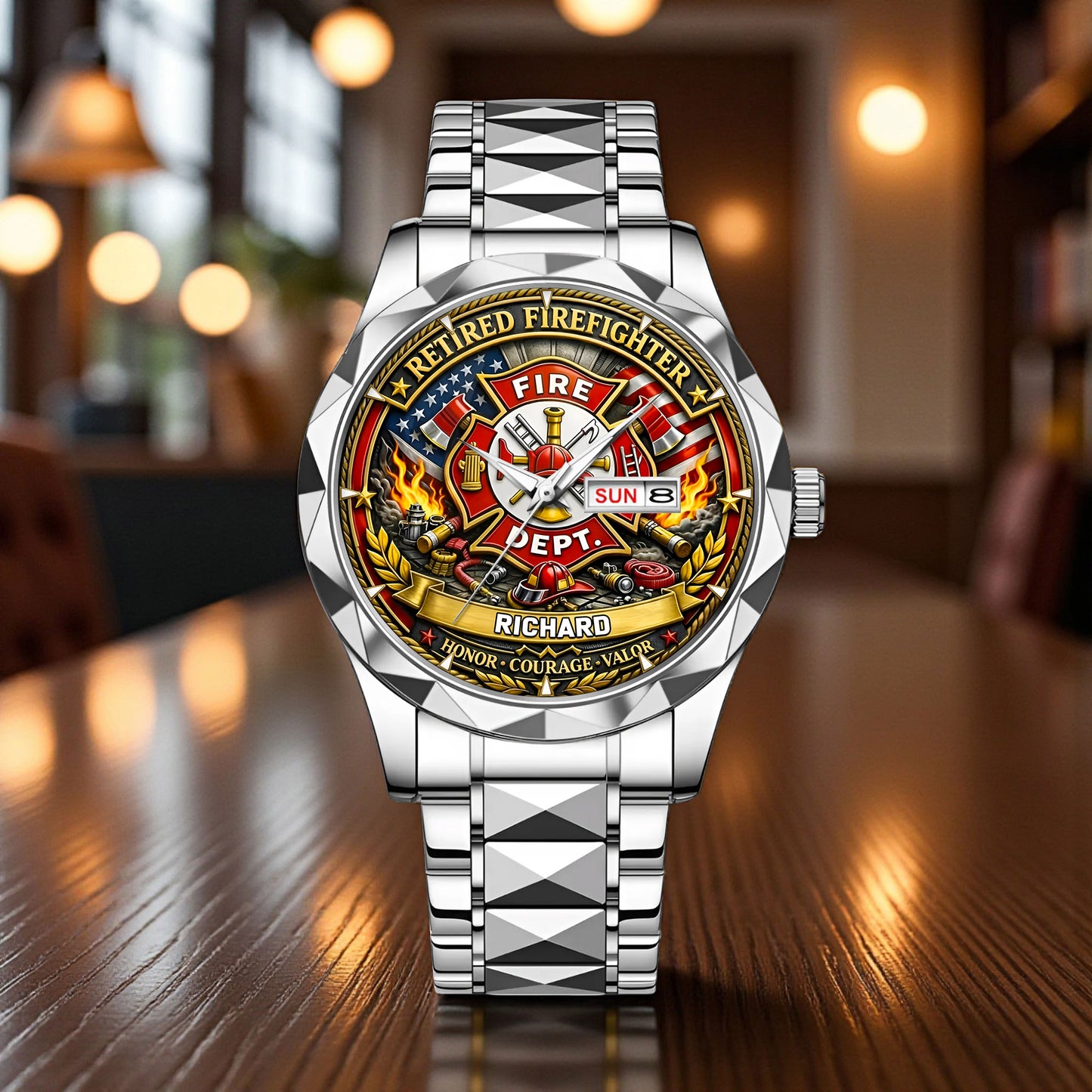 Custom Firefighter Wrist Watch For Men THNT6310304