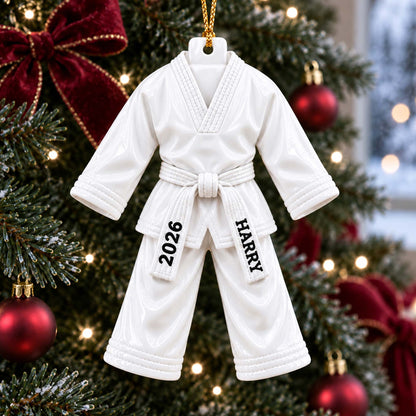 Custom Taekwondo Christmas Ornament, Martial Arts 3D Acrylic Ornament UKHA6071015