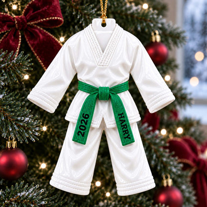Custom Taekwondo Christmas Ornament, Martial Arts 3D Acrylic Ornament UKHA6071015