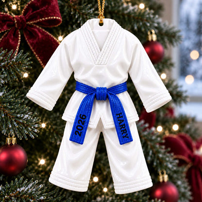 Custom Taekwondo Christmas Ornament, Martial Arts 3D Acrylic Ornament UKHA6071015