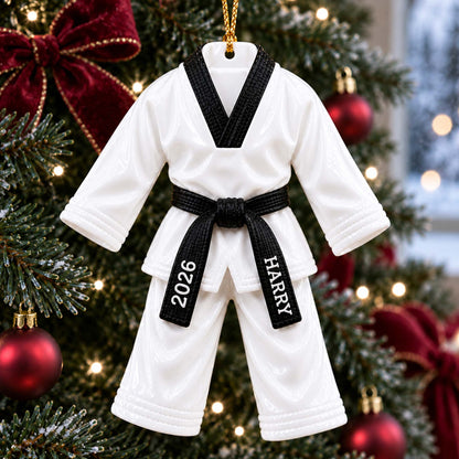 Custom Taekwondo Christmas Ornament, Martial Arts 3D Acrylic Ornament UKHA6071015